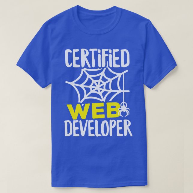 Camiseta Desarrollador web certificado (Diseño del anverso)