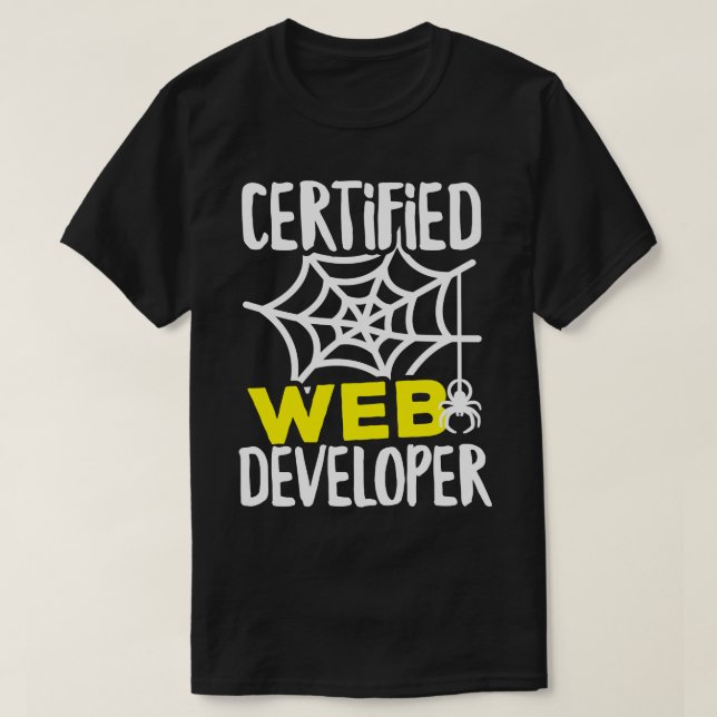 Camiseta Desarrollador web certificado (Diseño del anverso)