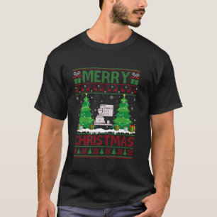 Camiseta Desarrollador web de iluminación de árbol de navid