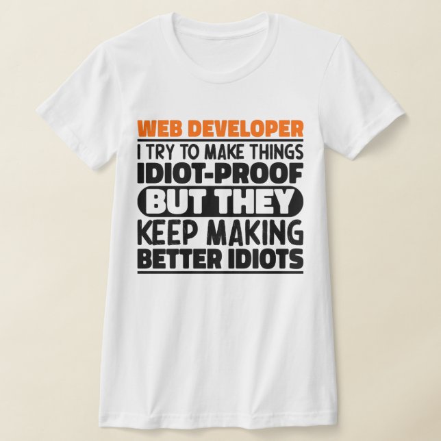 Camiseta Desarrollador Web Intento Hacer Las Cosas Divertid (Distribución)