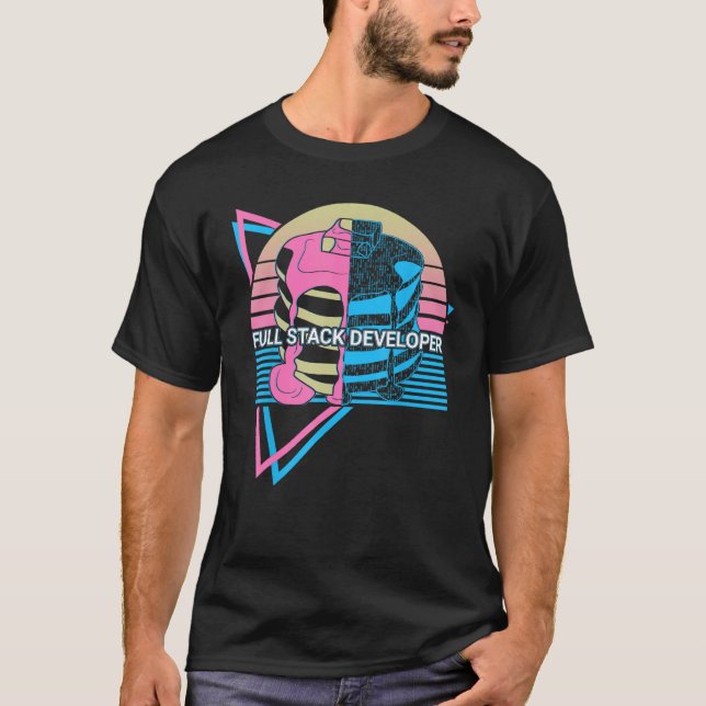Camiseta Desarrollador web programador codificador de pila  (Anverso)