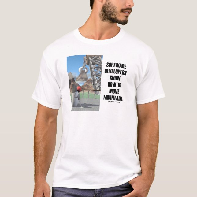 Camiseta Desarrolladores De Software Saben Cómo Mover Monta (Anverso)