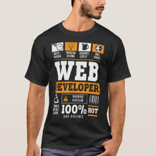 Camiseta Desarrollo de sitio web del desarrollador web de T