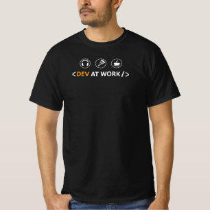 Camiseta Desarrollo en el trabajo - Alimentado por pizza, c