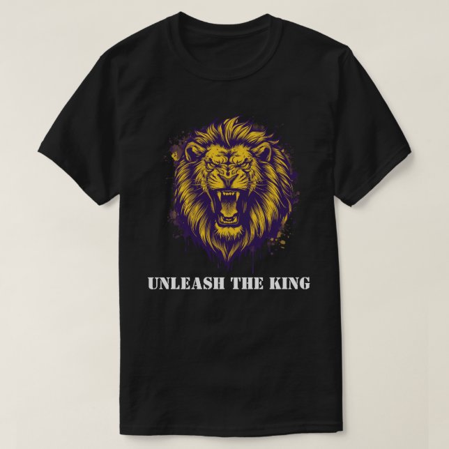 Camiseta Desata Al Rey León Gráfico León Alfa Poderoso (Diseño del anverso)