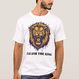 Camiseta Desata Al Rey León Gráfico León Alfa Poderoso