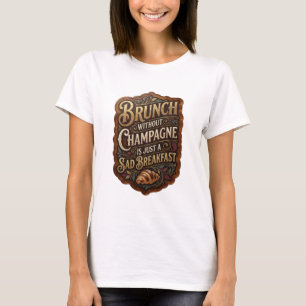 CAMISETA DESAYUNO BRUNCH SIN CHAMPÁN ES SOLO UN TRISTE DESA