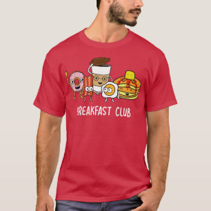 Camiseta Desayuno Club T Cute Kawaii Parodia Funny Food Pun