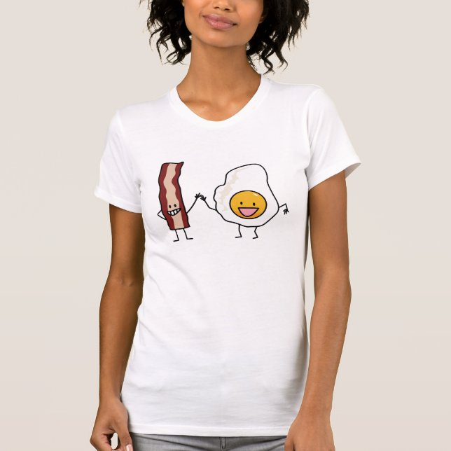 Camiseta Desayuno combinado del huevo de los huevos y de (Anverso)