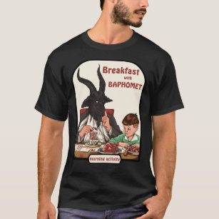 Camiseta Desayuno con Baphomet First Version Premium T-Sh