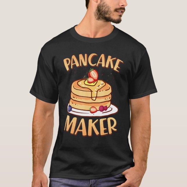 Camiseta Desayuno Creador De Pancake Chef O Cocina (Anverso)