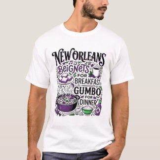 CAMISETA DESAYUNO DE BEIGNETS Y CENA DE GUMBO EN NUEVA ORLE