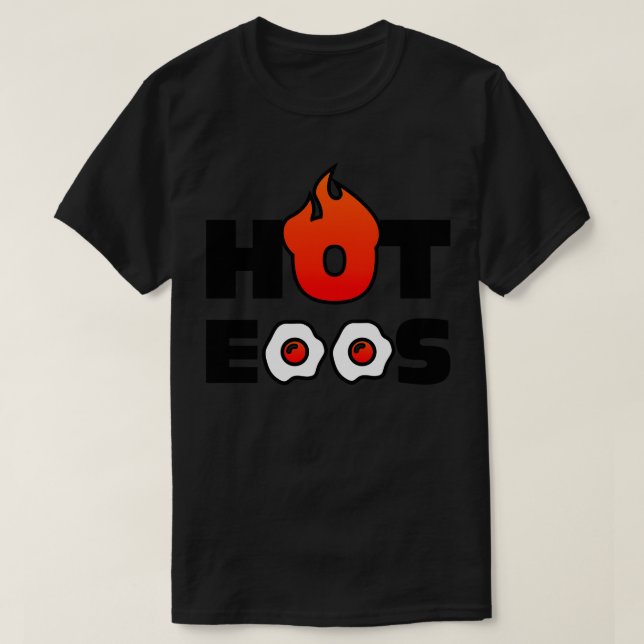 Camiseta Desayuno de huevos calientes Alimentos de huevos f (Diseño del anverso)