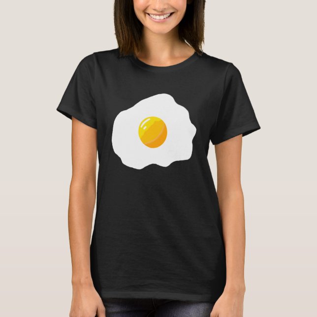 Camiseta Desayuno de Huevos Fritos Huevo blanco Yema frito  (Anverso)