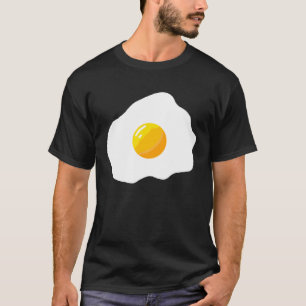 Camiseta Desayuno de Huevos Fritos Huevo blanco Yema frito 