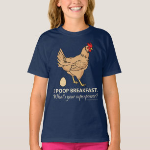 Camiseta Desayuno de los impulsos del pollo divertido