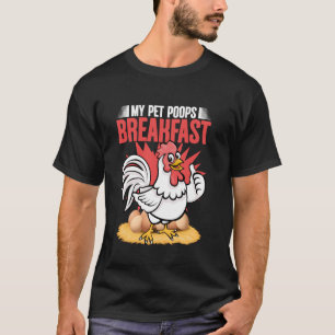 Camiseta Desayuno de mascotas granjero de pollos granja ani