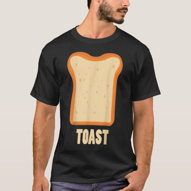 Camiseta Desayuno de pan tostado Costume Cute Comida Fácil  (Anverso)
