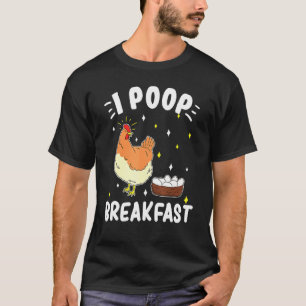 Camiseta Desayuno de pollo Hen Laying Eggys Poultry Tema