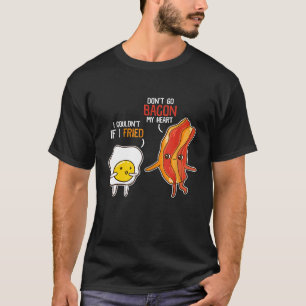 Camiseta Desayuno de posavasos de huevo de tocino no sale e
