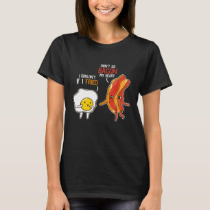 Camiseta Desayuno de posavasos de huevo de tocino no sale e