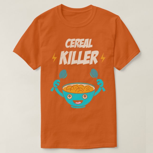 Camiseta Desayuno divertido de cereales Asesino de Cereales (Diseño del anverso)