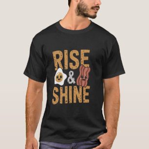 Camiseta Desayuno Divertido de Huevos y Tocino Rise & Shine