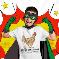 Desayuno divertido de pollo poops Ilustracion