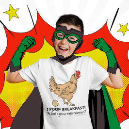 Camiseta Desayuno divertido de pollo poops Ilustracion