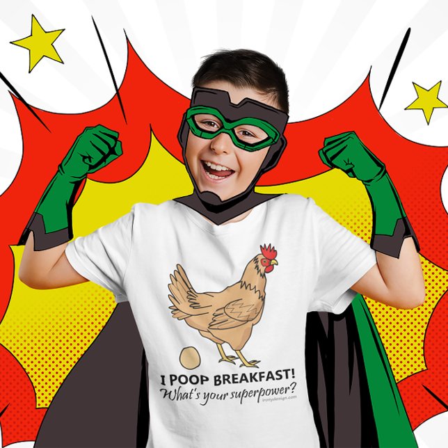 Camiseta Desayuno divertido de pollo poops Ilustracion (Subido por el creador)