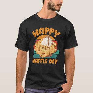 Camiseta Desayuno Feliz Día Waffle Waffles