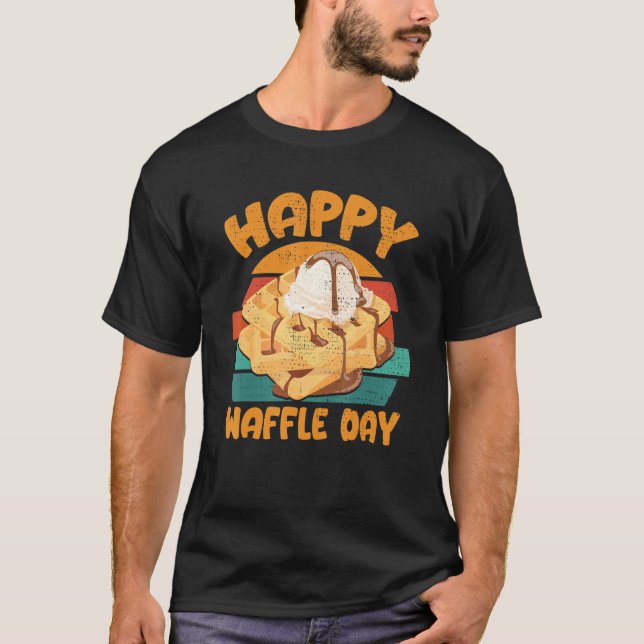 Camiseta Desayuno Feliz Día Waffle Waffles (Anverso)