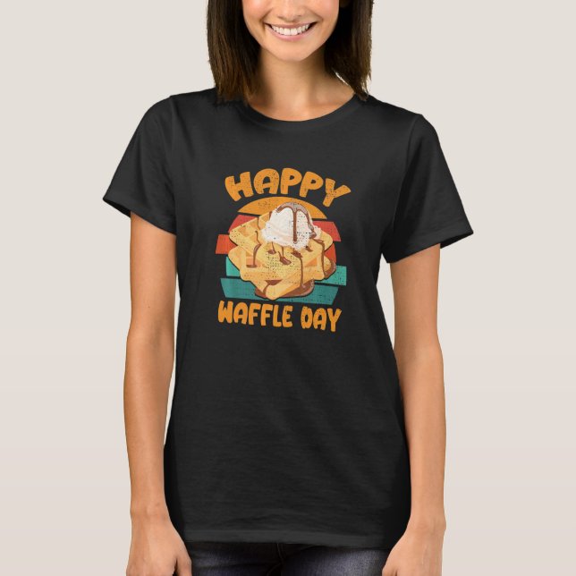 Camiseta Desayuno Feliz Día Waffle Waffles (Anverso)