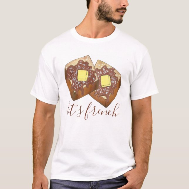 Camiseta Desayuno francés con mantequilla y jarabe (Anverso)
