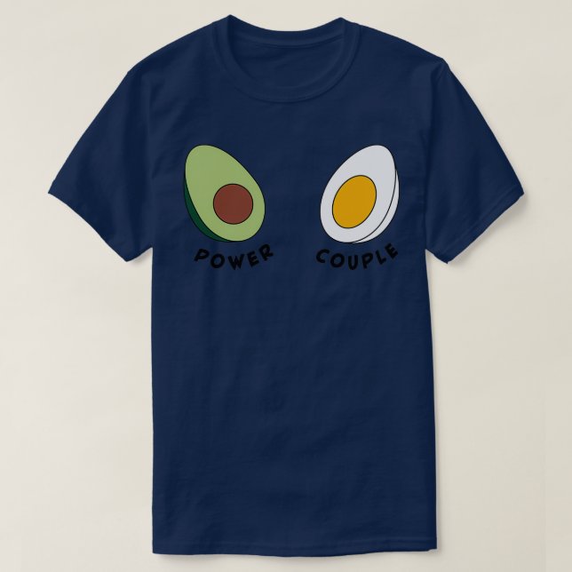 Camiseta Desayuno Huevo de pareja Kraft y aguacate (Diseño del anverso)