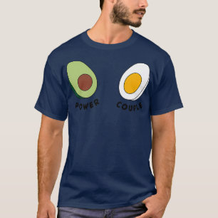 Camiseta Desayuno Huevo de pareja Kraft y aguacate