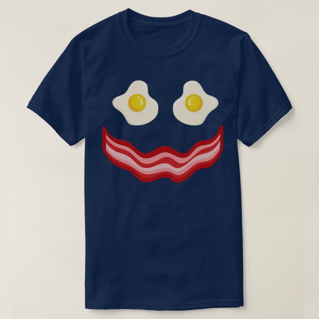 Camiseta Desayuno Huevo Y Bacon Face (Diseño del anverso)