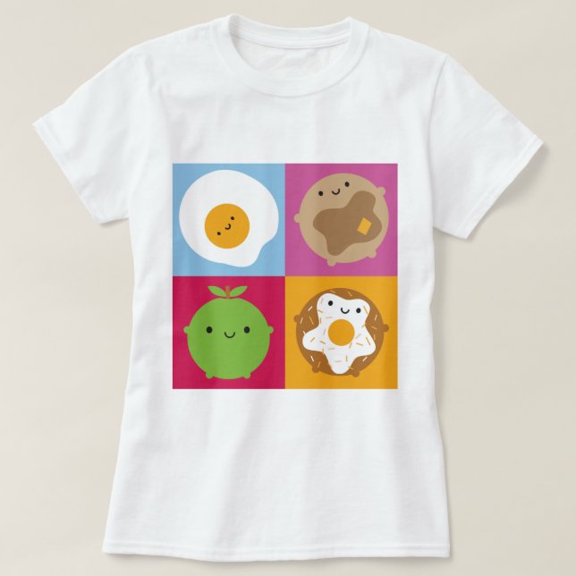 Camiseta Desayuno Kawaii (Diseño del anverso)
