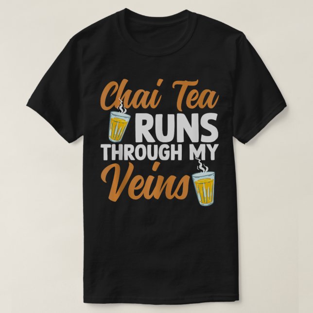 Camiseta Desayuno Receta de bebida india 7 (Diseño del anverso)