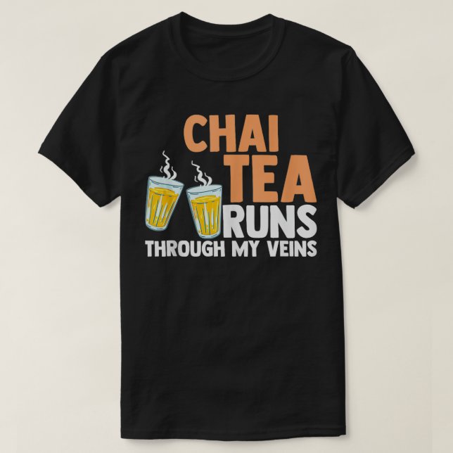 Camiseta Desayuno Receta de bebida india 8 (Diseño del anverso)