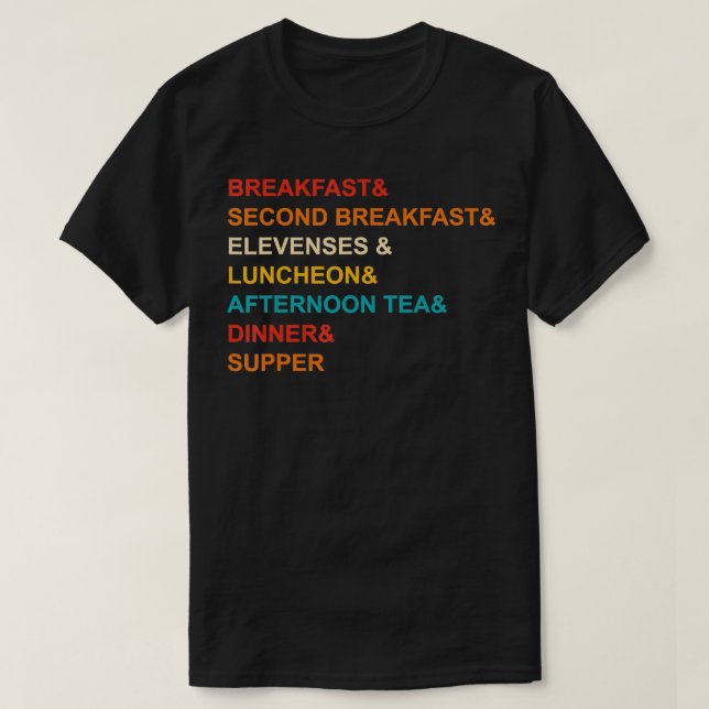 Camiseta Desayuno Segundo Cita de Vintage Elevens (Diseño del anverso)