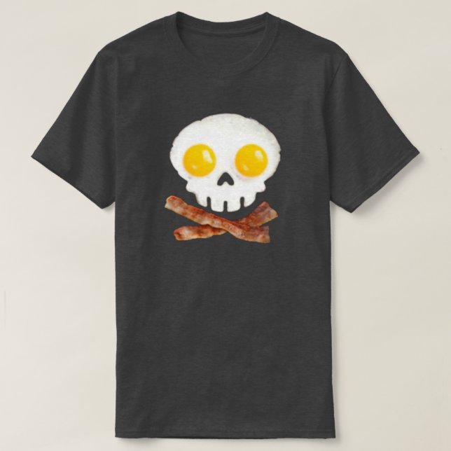 Camiseta Desayuno Skull & Bones Bacon & Eggs (Diseño del anverso)