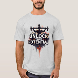 Camiseta Desbloquea Tu Potencial: Silueta de Fitness Audaz