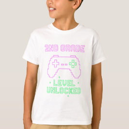 Camiseta desbloqueada de 2º grado - Neon Gamer Arc