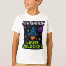 Camiseta desbloqueada de 4º grado - Gal de espacio