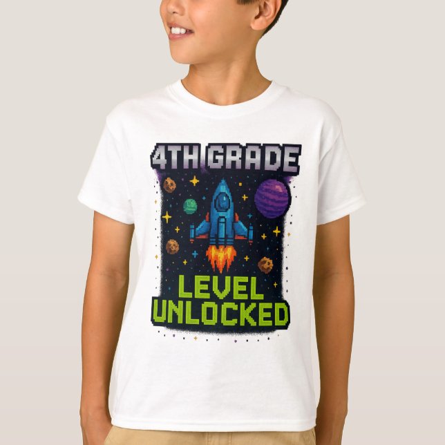Camiseta desbloqueada de 4º grado - Gal de espacio (Anverso)
