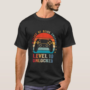 Camiseta desbloqueada nivel 10 divertido jugador d