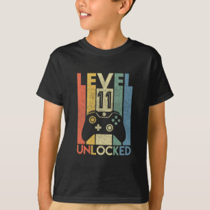 Camiseta desbloqueada nivel 11, jugador de videoju