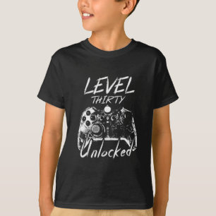 Camiseta desbloqueada nivel 30 regalo de 30 años p