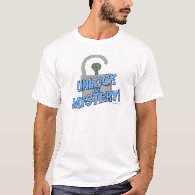 Camiseta Desbloquear el misterioso diseño del lema del libr (Anverso)